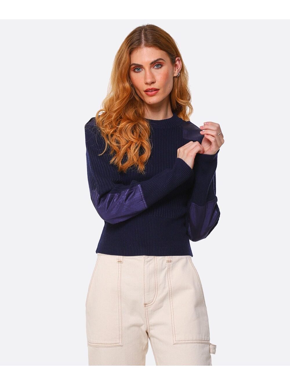 Rag & Bone Nikole Panelled Ribbed Wool Sweater